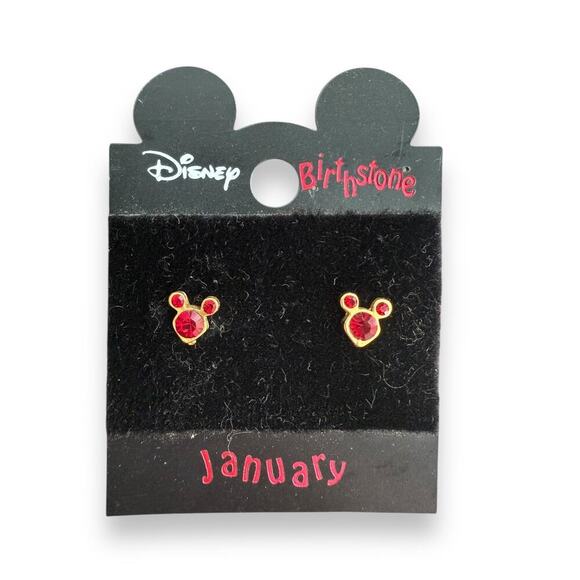 Disney Mickey Mouse Gold Tone Stud Earrings 90’s - Picture 1 of 3